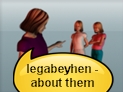 screenshot of legabey (about, regarding)
